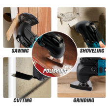 Makita – outil multifonction oscillant sans balais, 6 engrenages, électrique, sans fil, pour la décoration de la maison, batterie 18V