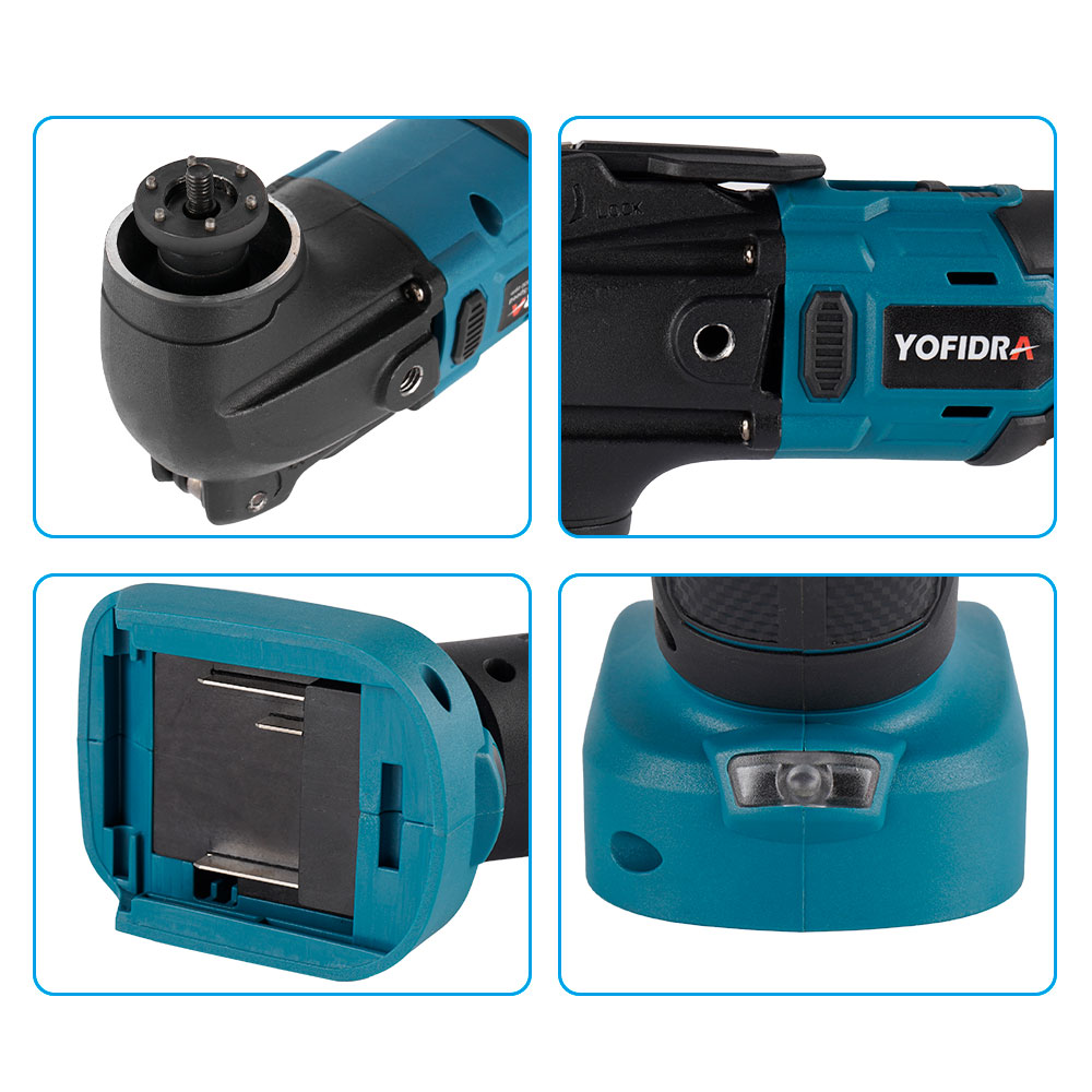 Makita – outil multifonction oscillant sans balais, 6 engrenages, électrique, sans fil, pour la décoration de la maison, batterie 18V