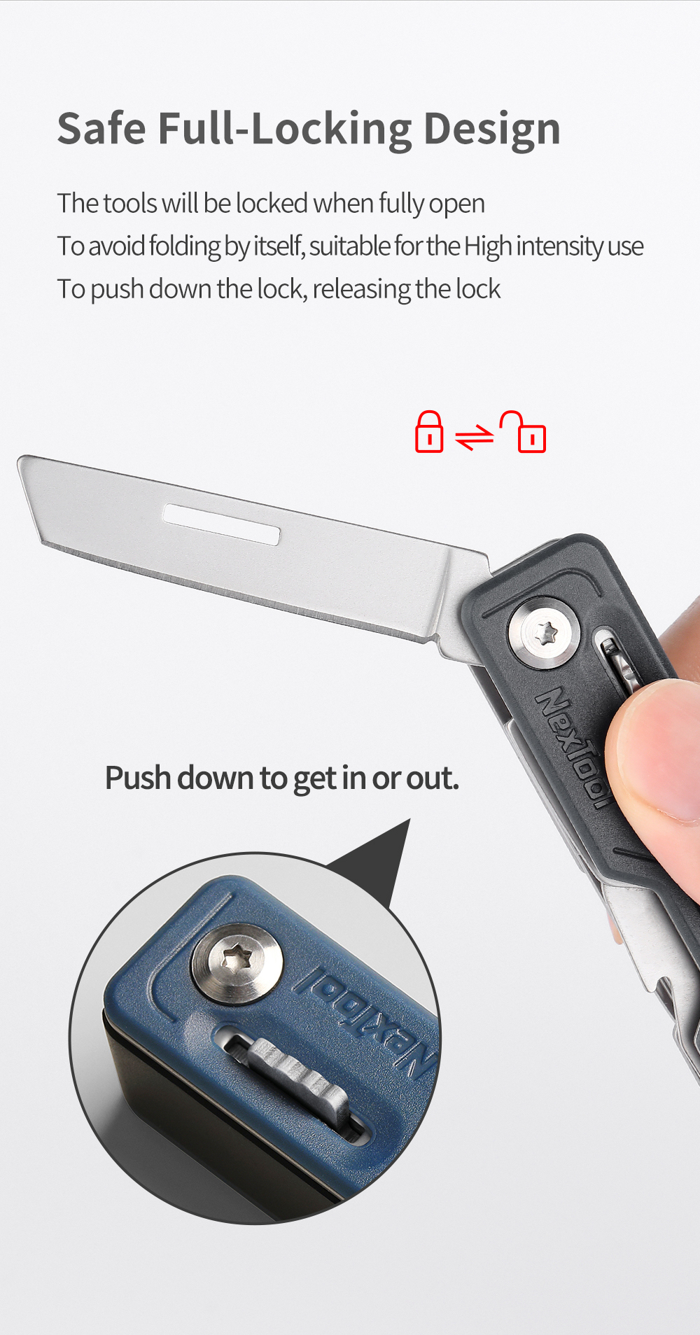 Nextool couteau ciseaux multifonctions 10 en 1, outils, déballage, tournevis, outil de Camp de fruits pliants, Clip de survie en plein air, coupe tranchante