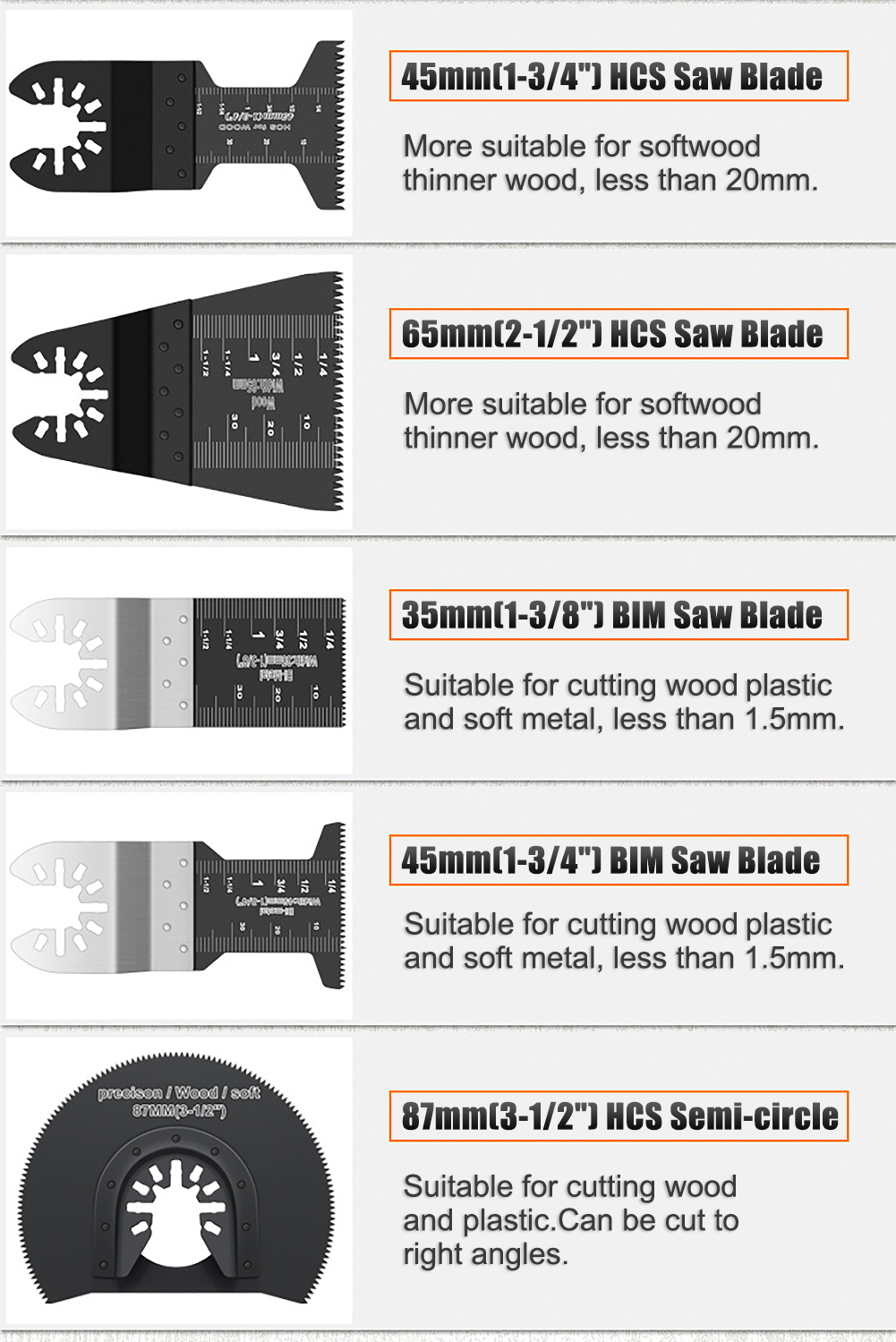 Jeu de lames de scie universelles multifonctions Dewalt à dégagement rapide oscillant pour le travail du bois, outil électrique de bricolage 12-108 pièces/ensemble