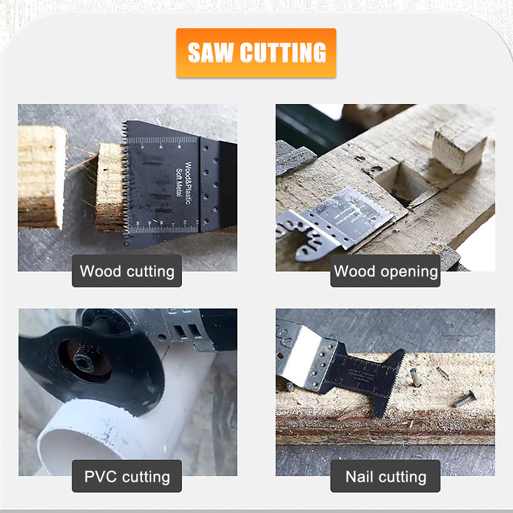 Jeu de lames de scie universelles multifonctions Dewalt à dégagement rapide oscillant pour le travail du bois, outil électrique de bricolage 12-108 pièces/ensemble