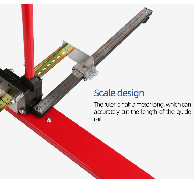 Coupe-rail din multifonctionnel, outil de coupe sur rail din, coupe facile avec jauge de mesure