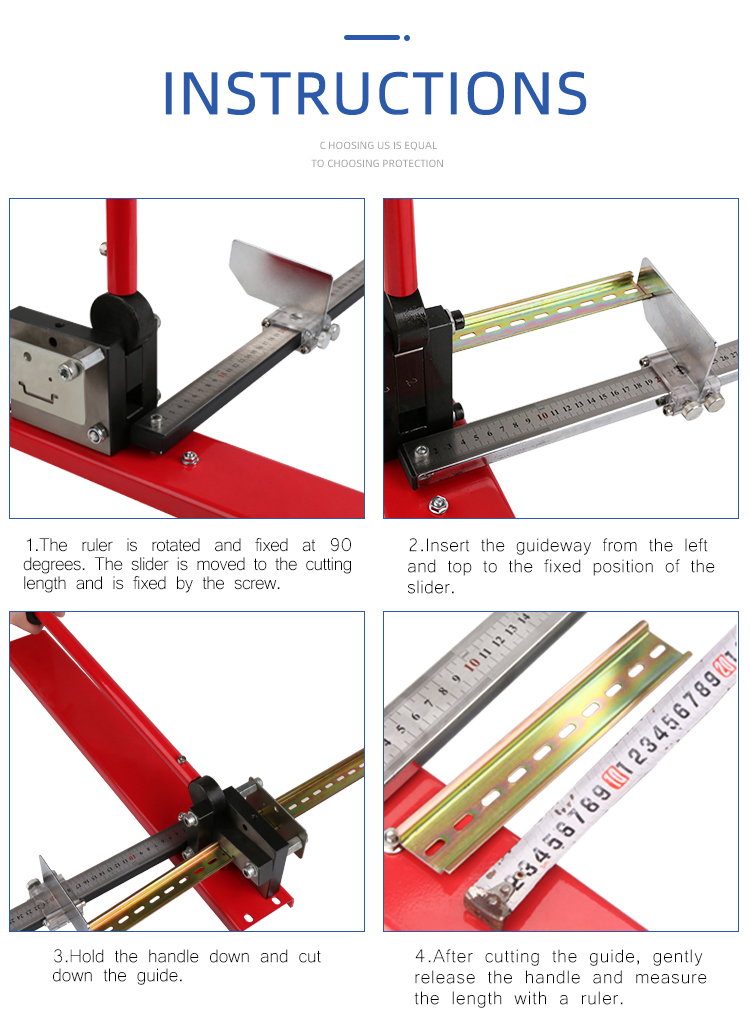 Coupe-rail din multifonctionnel, outil de coupe sur rail din, coupe facile avec jauge de mesure