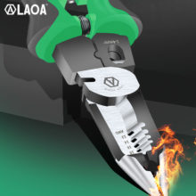 LAOA pince électricien multifonctionnelle pince à Long nez pince à dénuder les fils coupe-câble outils à main de sertissage de terminaux