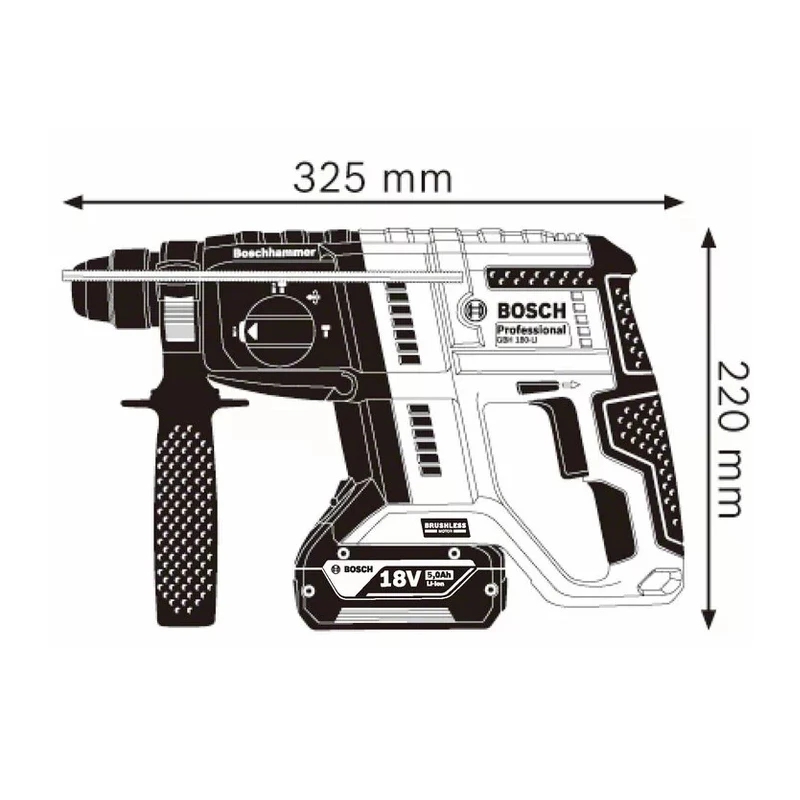 Bosch perceuse à percussion professionnelle sans balais, marteau rotatif, perforateur sans fil GBH180, outils électriques multifonctionnels Bosch perceuse à percussion professionnelle sans balais, marteau rotatif, perforateur sans fil GBH180, outils électriques multifonctionnels