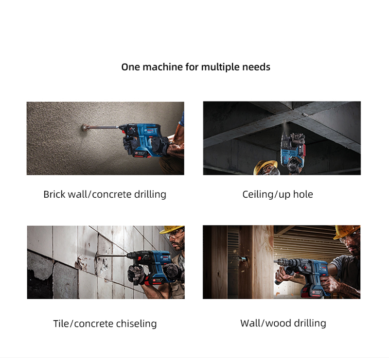 Bosch perceuse à percussion professionnelle sans balais, marteau rotatif, perforateur sans fil GBH180, outils électriques multifonctionnels