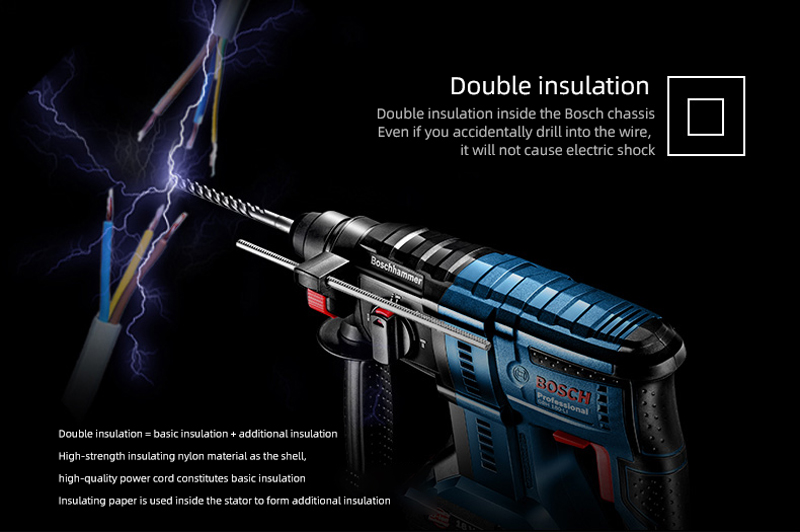 Bosch perceuse à percussion professionnelle sans balais, marteau rotatif, perforateur sans fil GBH180, outils électriques multifonctionnels
