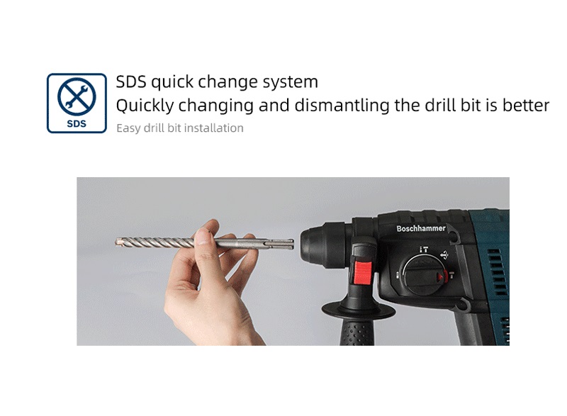 Bosch perceuse à percussion professionnelle sans balais, marteau rotatif, perforateur sans fil GBH180, outils électriques multifonctionnels