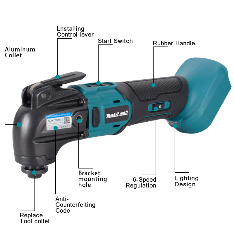 Batterie de rénovation électrique sans fil 18V, outil multifonctionnel, sans balais, pour nouveau-né, 1830, 1840, 1850, 1860