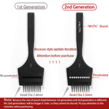 Tête aiguisée WUTA fer à aiguiser remplaçable poinçon rond amovible pour l'artisanat du cuir ciseau bricolage outils pour le cuir