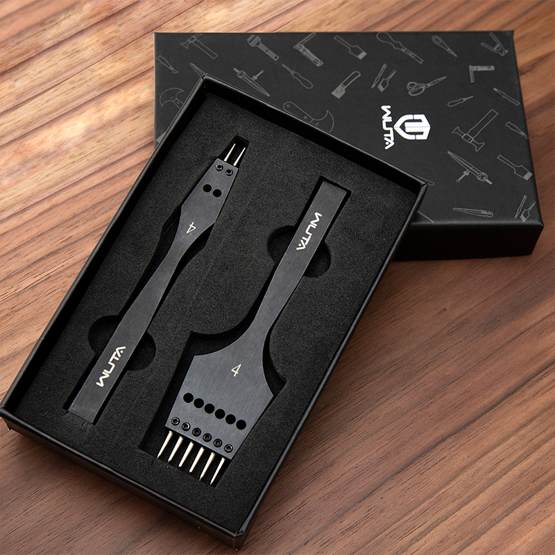 Tête aiguisée WUTA fer à aiguiser remplaçable poinçon rond amovible pour l'artisanat du cuir ciseau bricolage outils pour le cuir