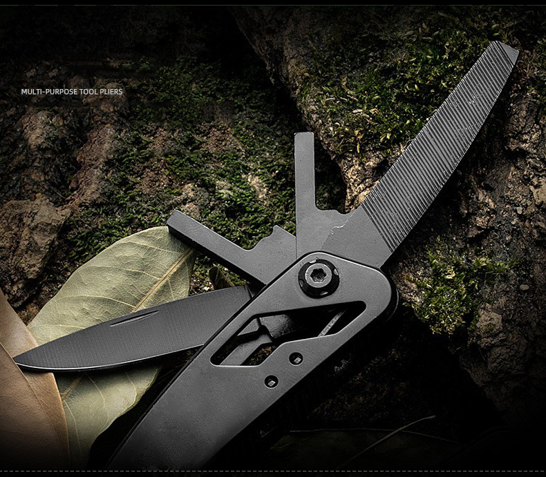 Pince à outils combinée en acier inoxydable, couteau Portable pliable multifonctionnel, coupe-fil, tournevis, matériel de Camping de plein air