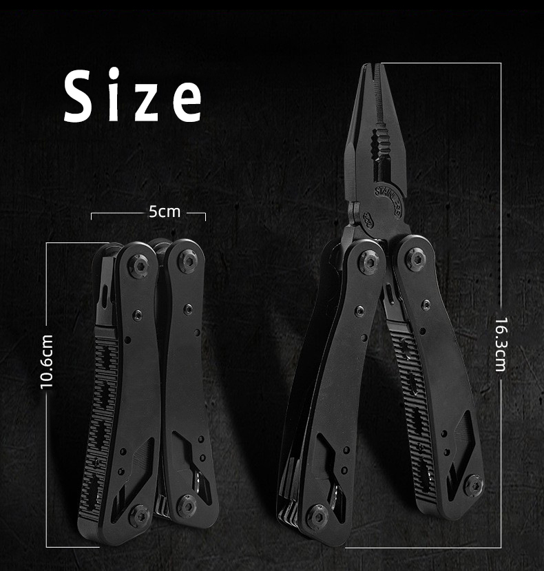 Pince à outils combinée en acier inoxydable, couteau Portable pliable multifonctionnel, coupe-fil, tournevis, matériel de Camping de plein air