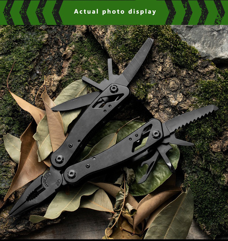 Pince à outils combinée en acier inoxydable, couteau Portable pliable multifonctionnel, coupe-fil, tournevis, matériel de Camping de plein air