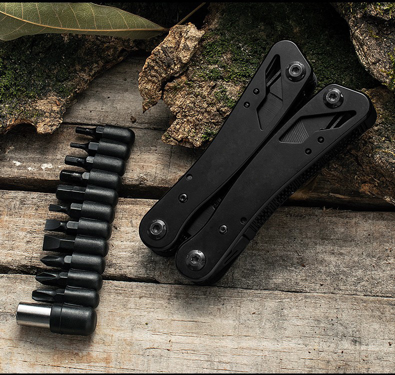 Pince à outils combinée en acier inoxydable, couteau Portable pliable multifonctionnel, coupe-fil, tournevis, matériel de Camping de plein air