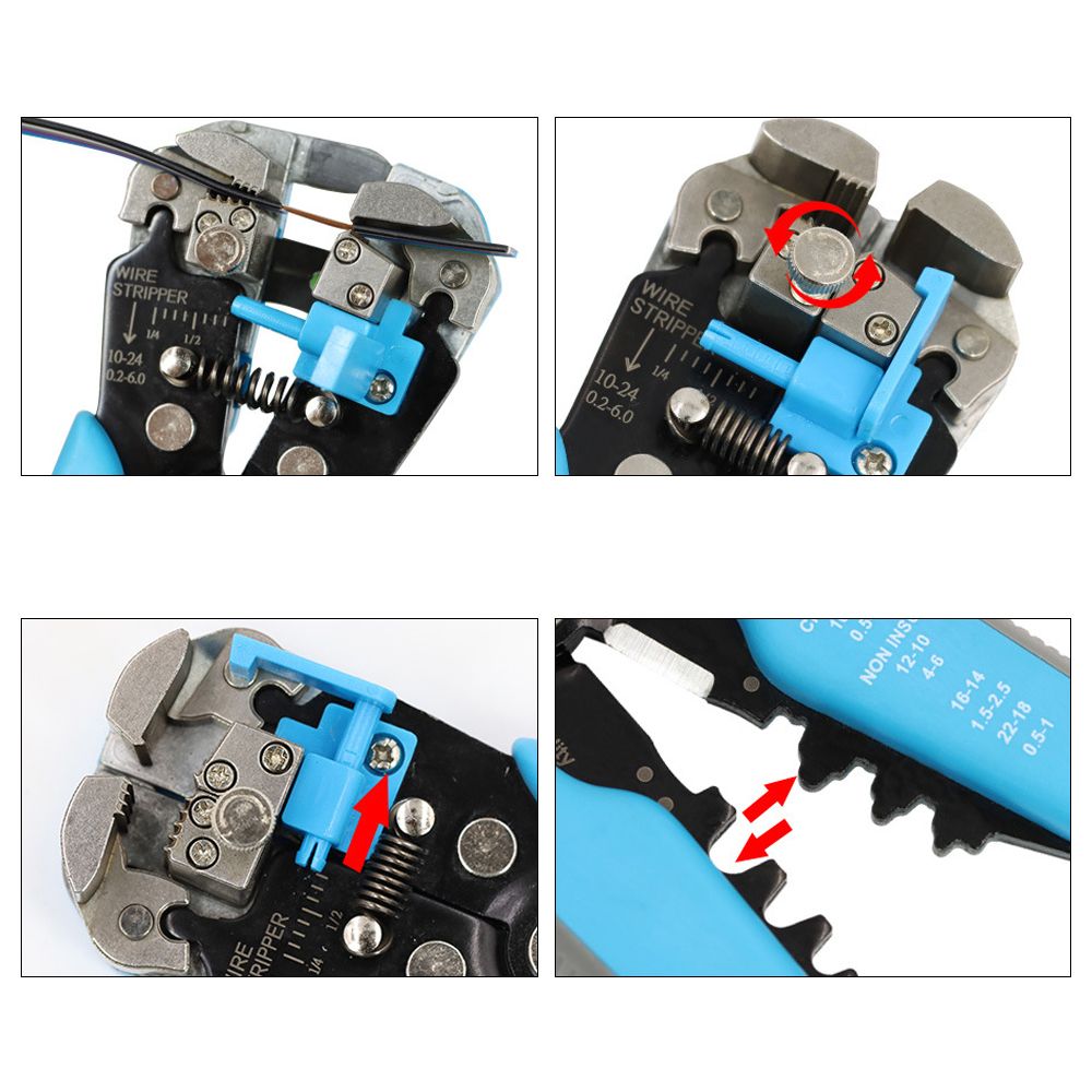 Pince à dénuder multifonctionnelle, utilisée pour la coupe de câble, borne à sertir 0.2 – 6.0 mm², outil à main automatique de marque de haute précision