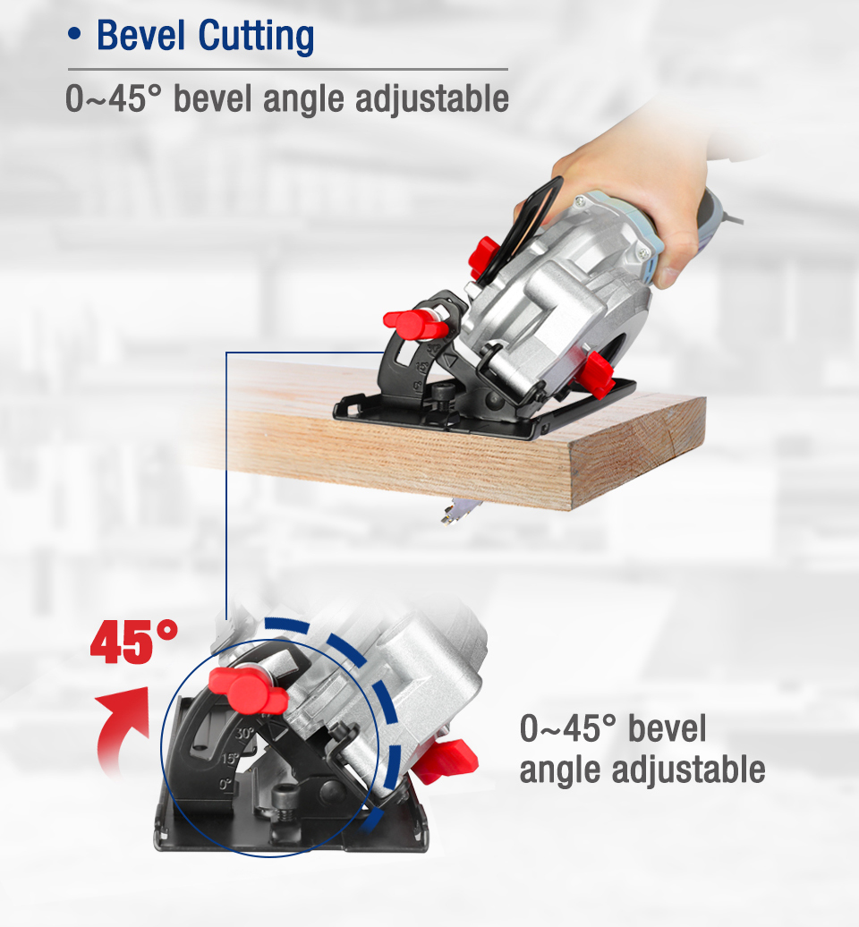 WORKPRO – Mini scie circulaire électrique 750W, outils électriques multifonctions avec lame TCT et lame en diamant
